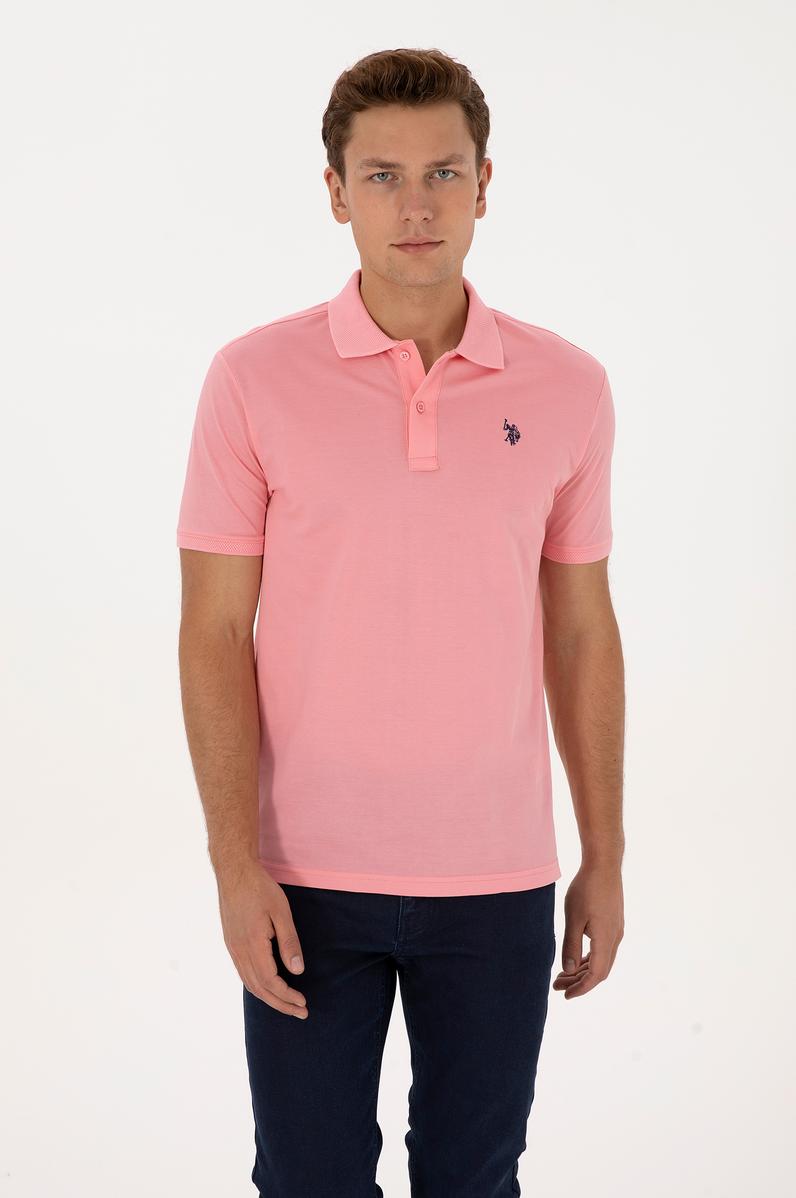 Erkek Pembe Basic Tişört