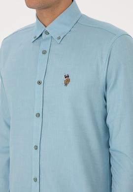 Erkek Mint Uzun Kollu Basic Gömlek - 50307676127