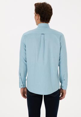 Erkek Mint Uzun Kollu Basic Gömlek - 50307676127