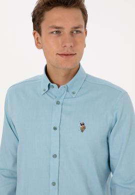 Erkek Mint Uzun Kollu Basic Gömlek - 50307676127