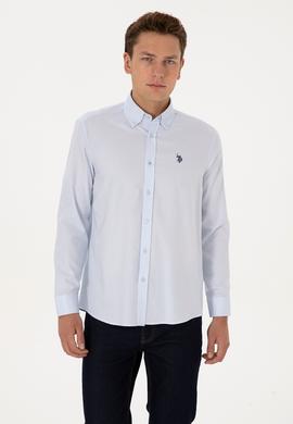 Erkek Açık Mavi Uzun Kollu Basic Gömlek - 50298002007