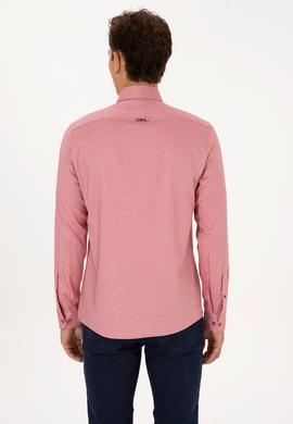 Erkek Vişne Uzun Kollu Basic Gömlek - 50297897082