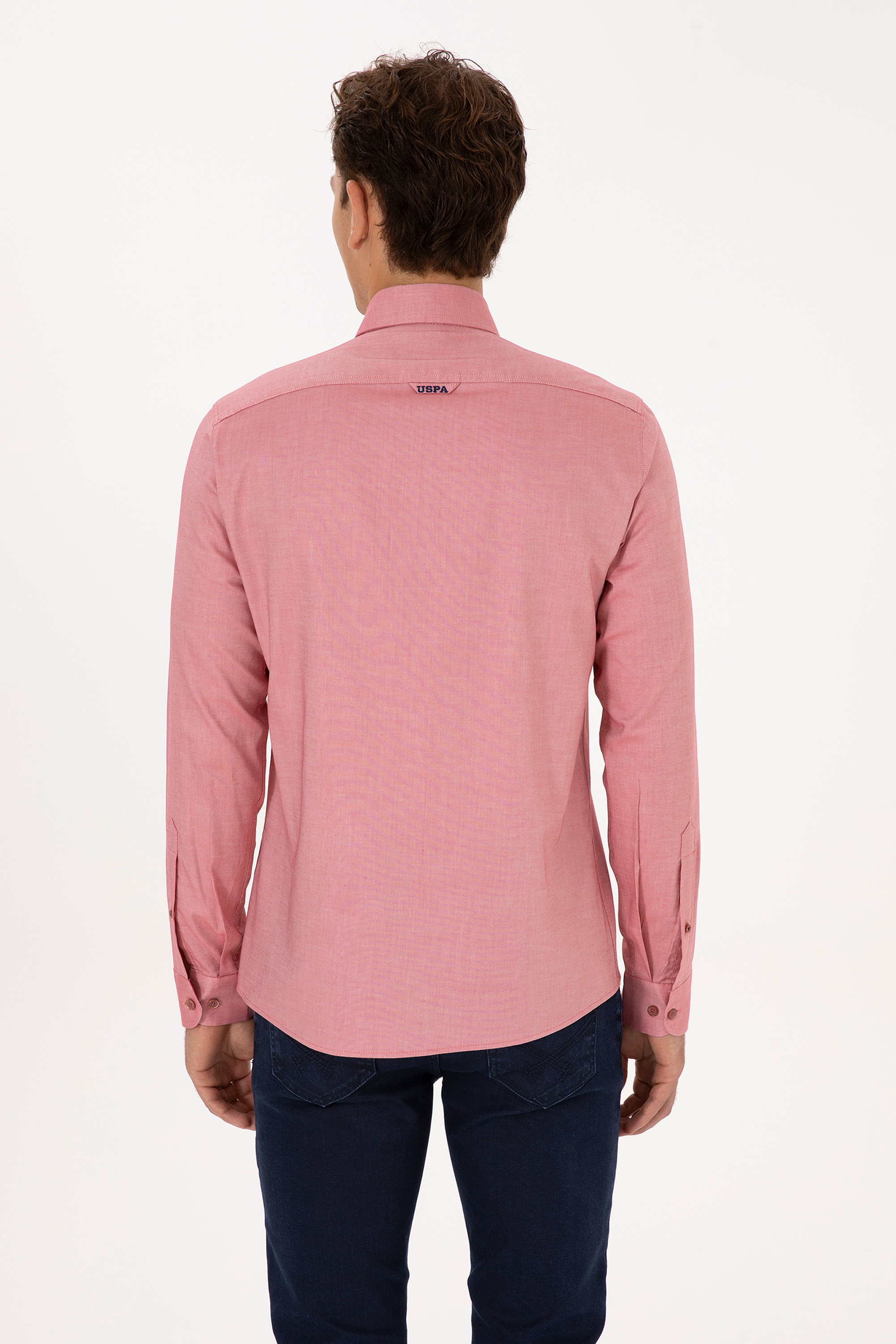 Erkek Vişne Uzun Kollu Basic Gömlek - 50297897082