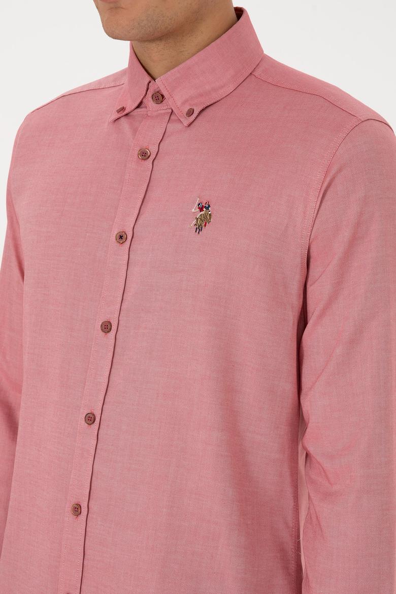 Erkek Vişne Uzun Kollu Basic Gömlek - 50297897082