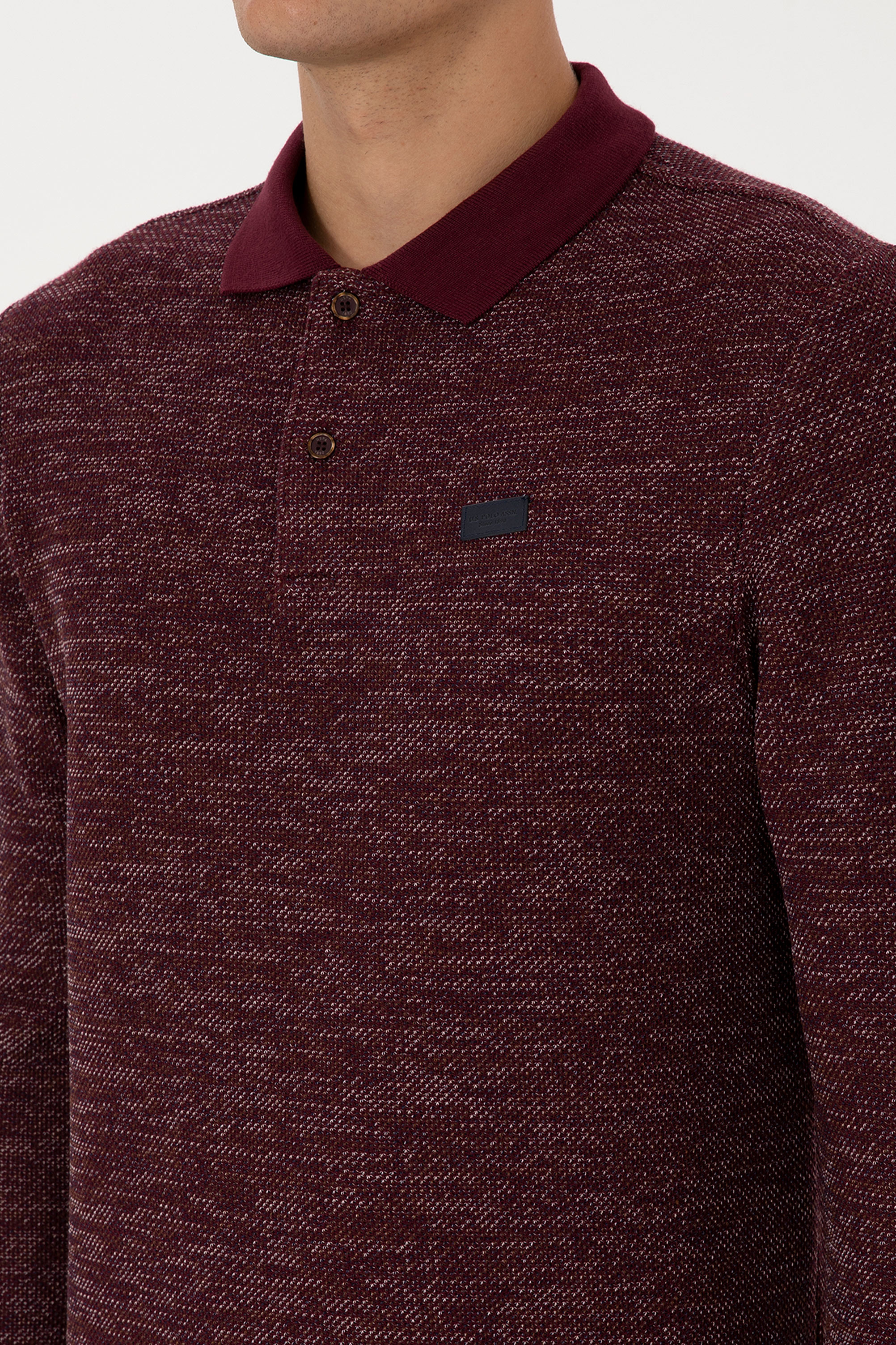 Erkek Bordo Basic Sweatshirt - 50307730028