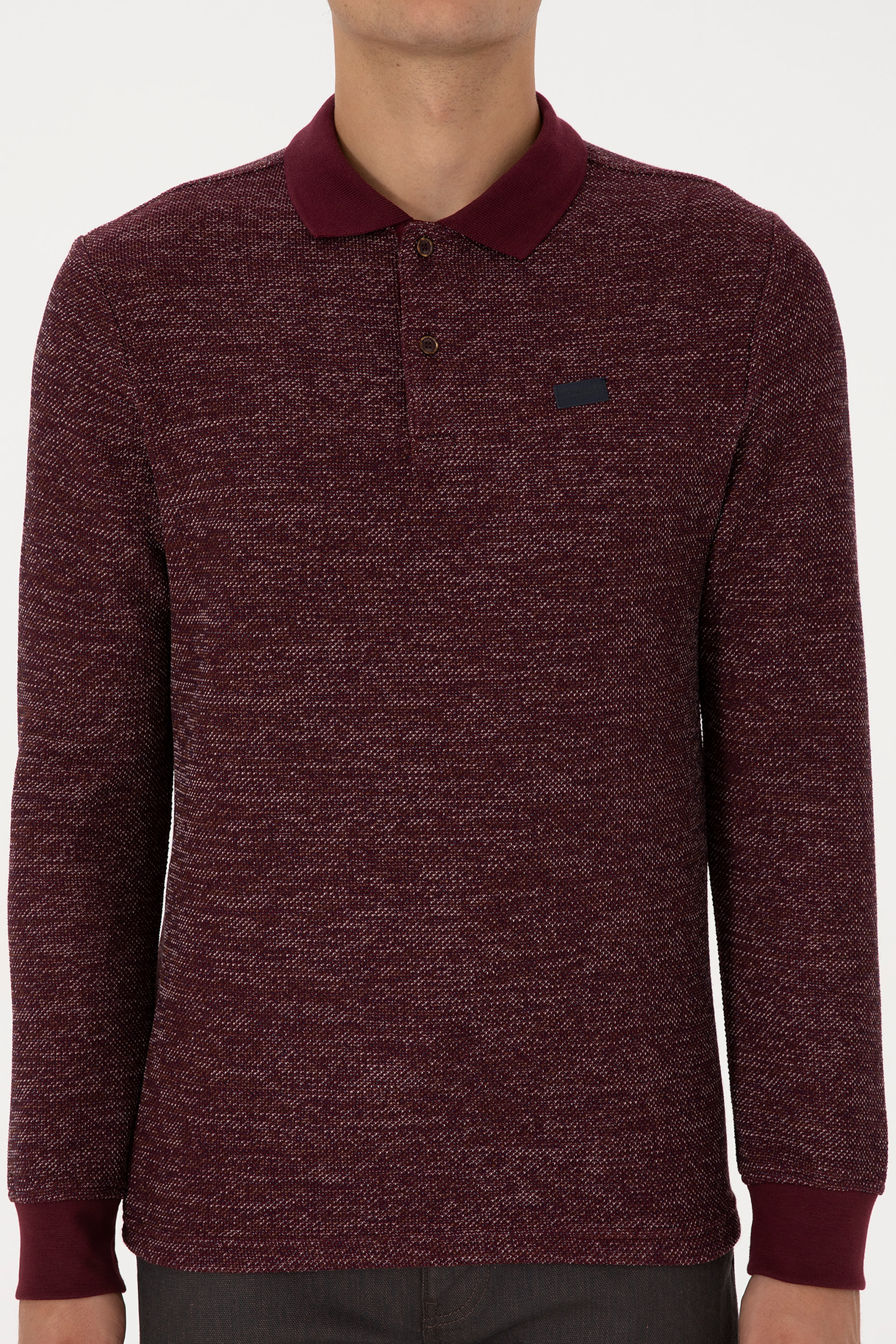 Erkek Bordo Basic Sweatshirt - 50307730028