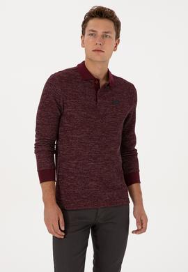 Erkek Bordo Basic Sweatshirt - 50307730028