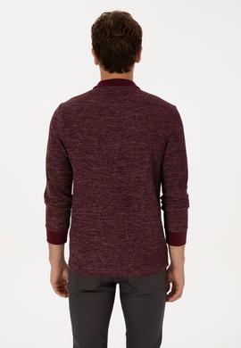 Erkek Bordo Basic Sweatshirt - 50307730028