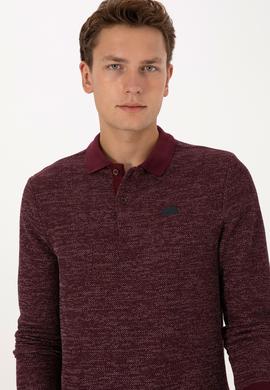 Erkek Bordo Basic Sweatshirt - 50307730028