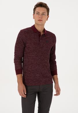 Erkek Bordo Basic Sweatshirt - 50307730028