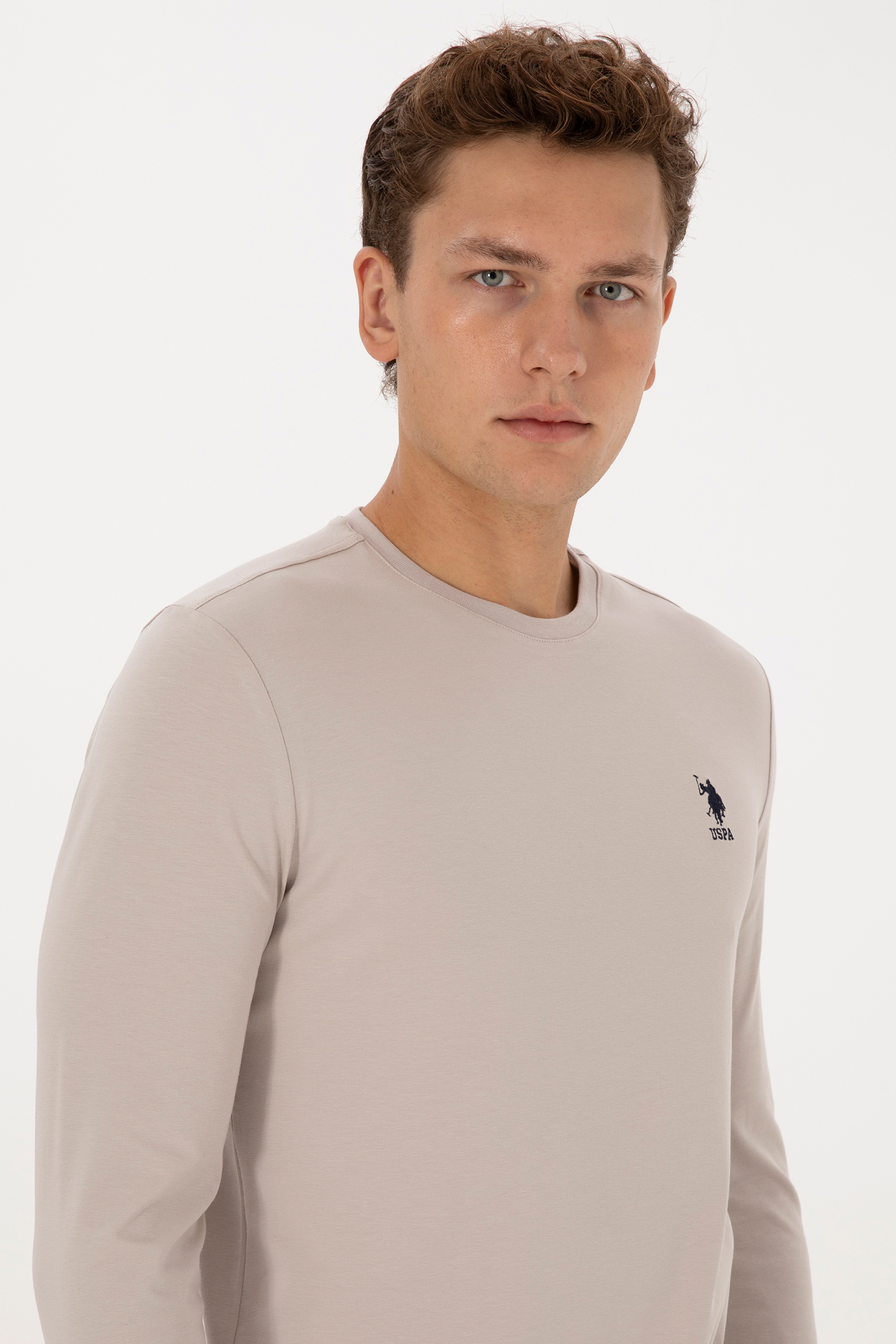 Erkek Slim Fit Bisiklet YakaTaş Basic Sweatshirt - Image 2