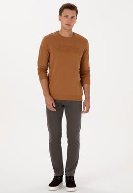 Erkek Camel Basic Sweatshirt - 50307793137