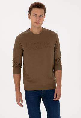 Erkek Haki Basic Sweatshirt - 50307793067