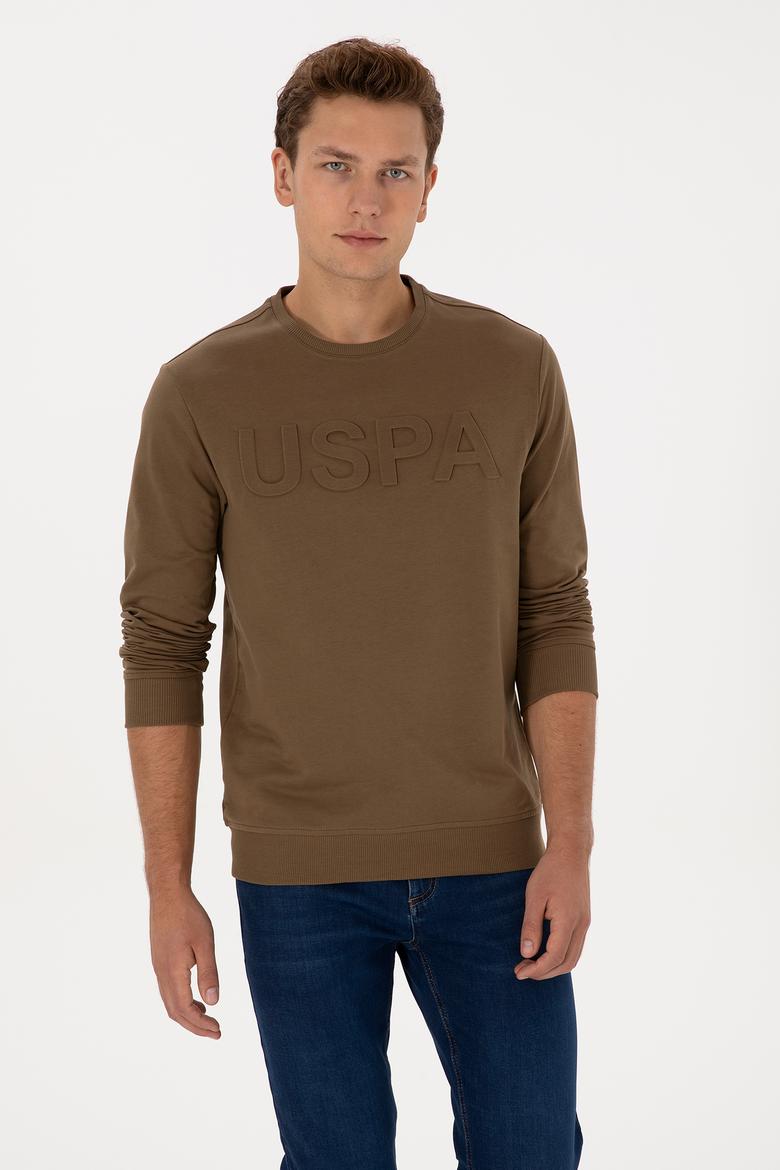 Erkek Haki Basic Sweatshirt - 50307793067