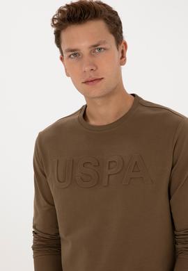 Erkek Haki Basic Sweatshirt - 50307793067