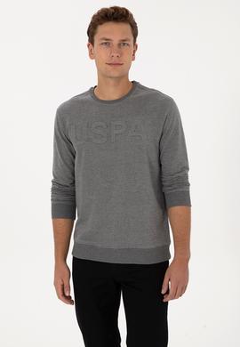 Erkek Antrasit Melanj Basic Sweatshirt - 50307793100
