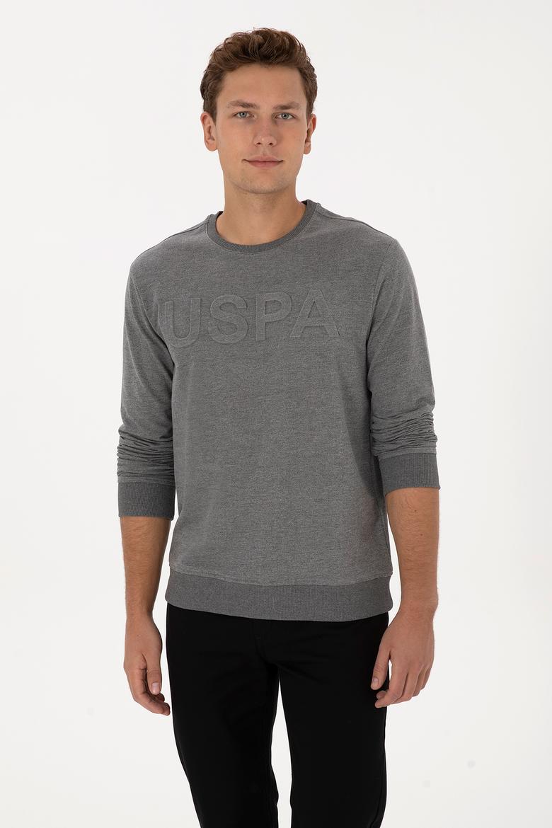 Erkek Antrasit Melanj Basic Sweatshirt