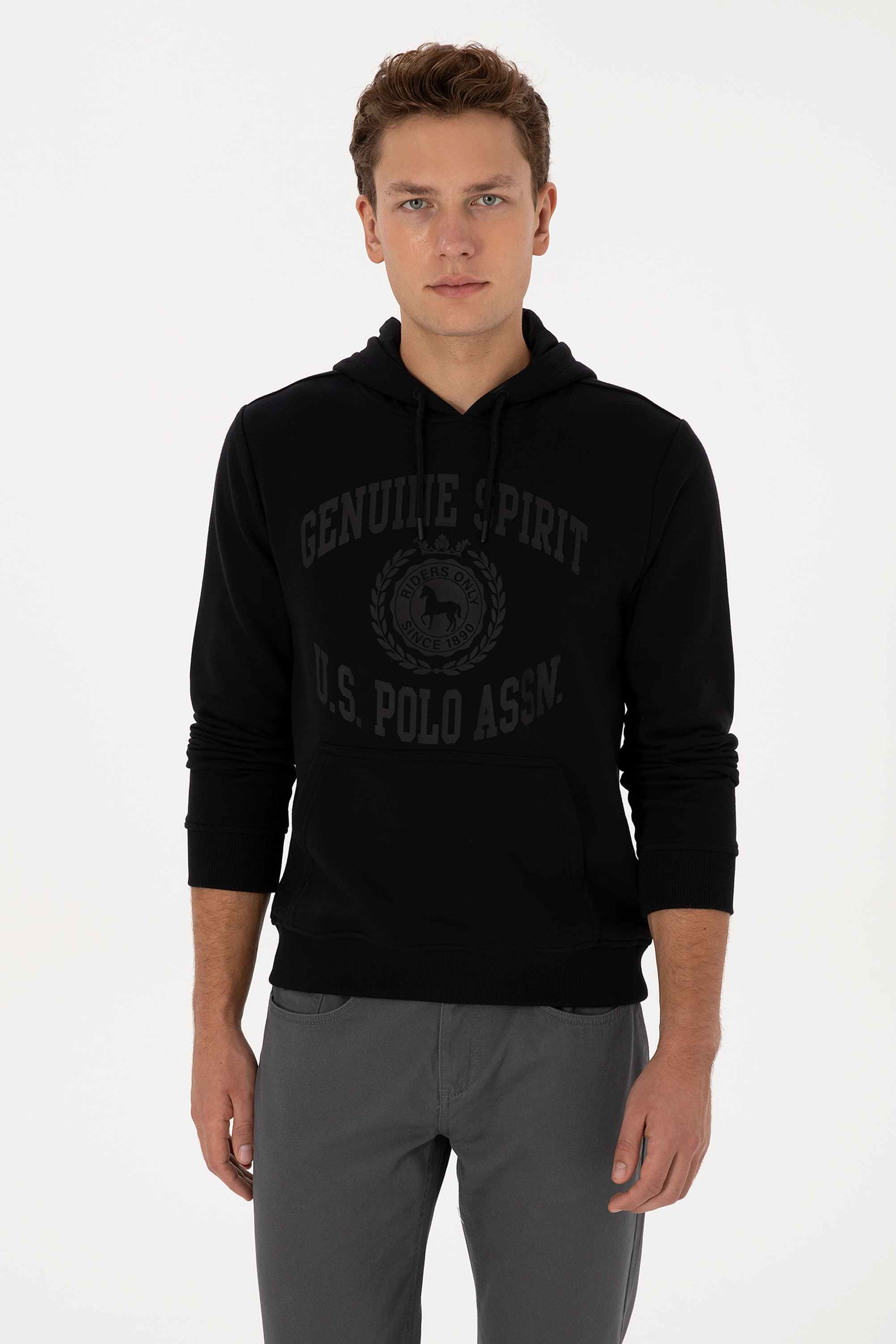 Erkek Siyah Sweatshirt - 50308150036