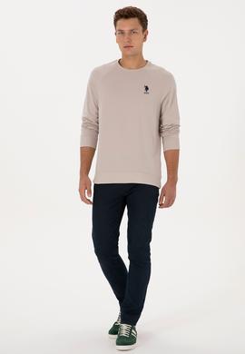 Erkek Regular Fit Bisiklet Yaka Taş Basic Sweatshirt - 50308103064