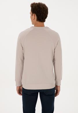 Erkek Regular Fit Bisiklet Yaka Taş Basic Sweatshirt - 50308103064