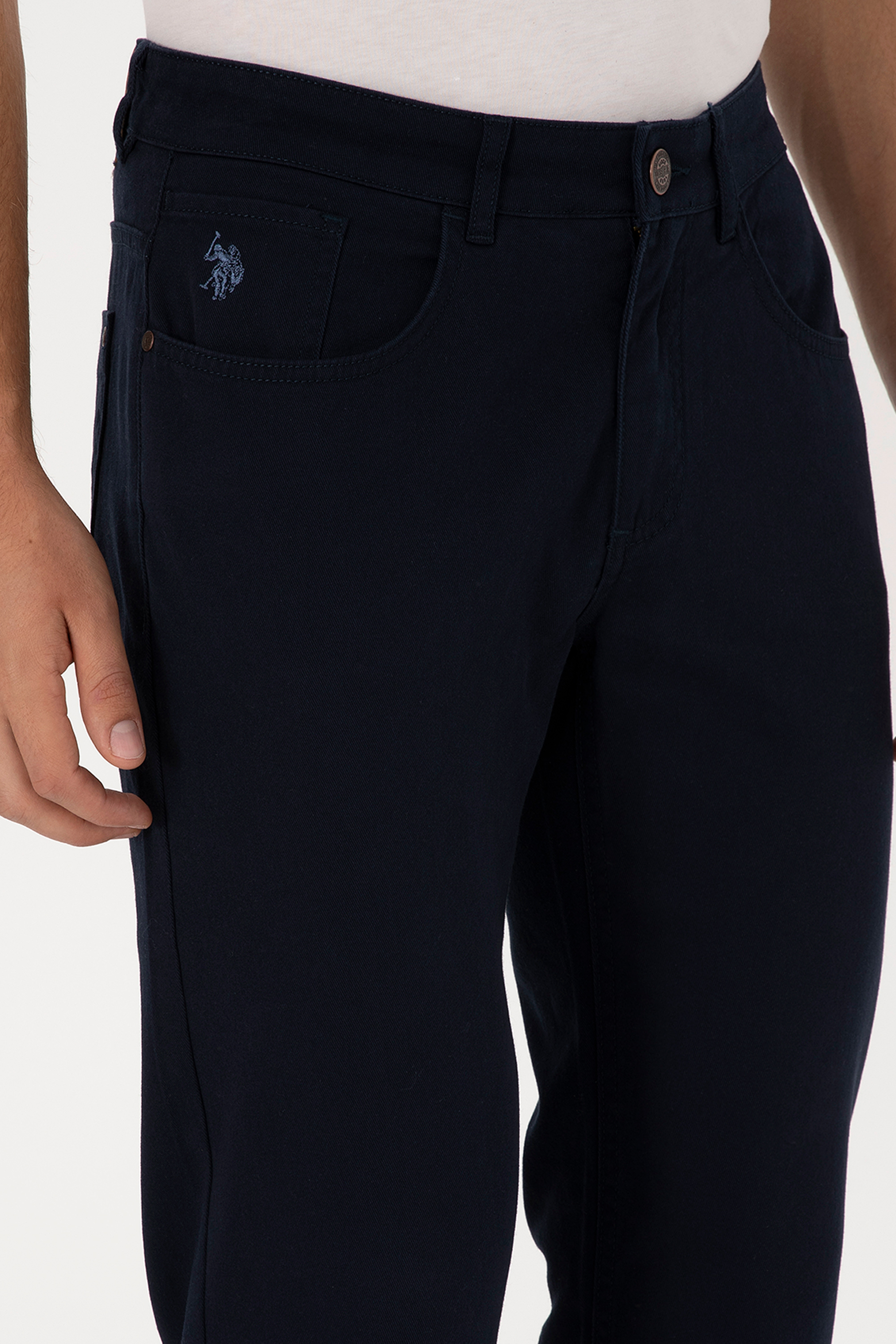 Erkek Lacivert Kanvas Pantolon - 50311109221