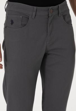 Erkek Gri Kanvas Pantolon - 50311135024
