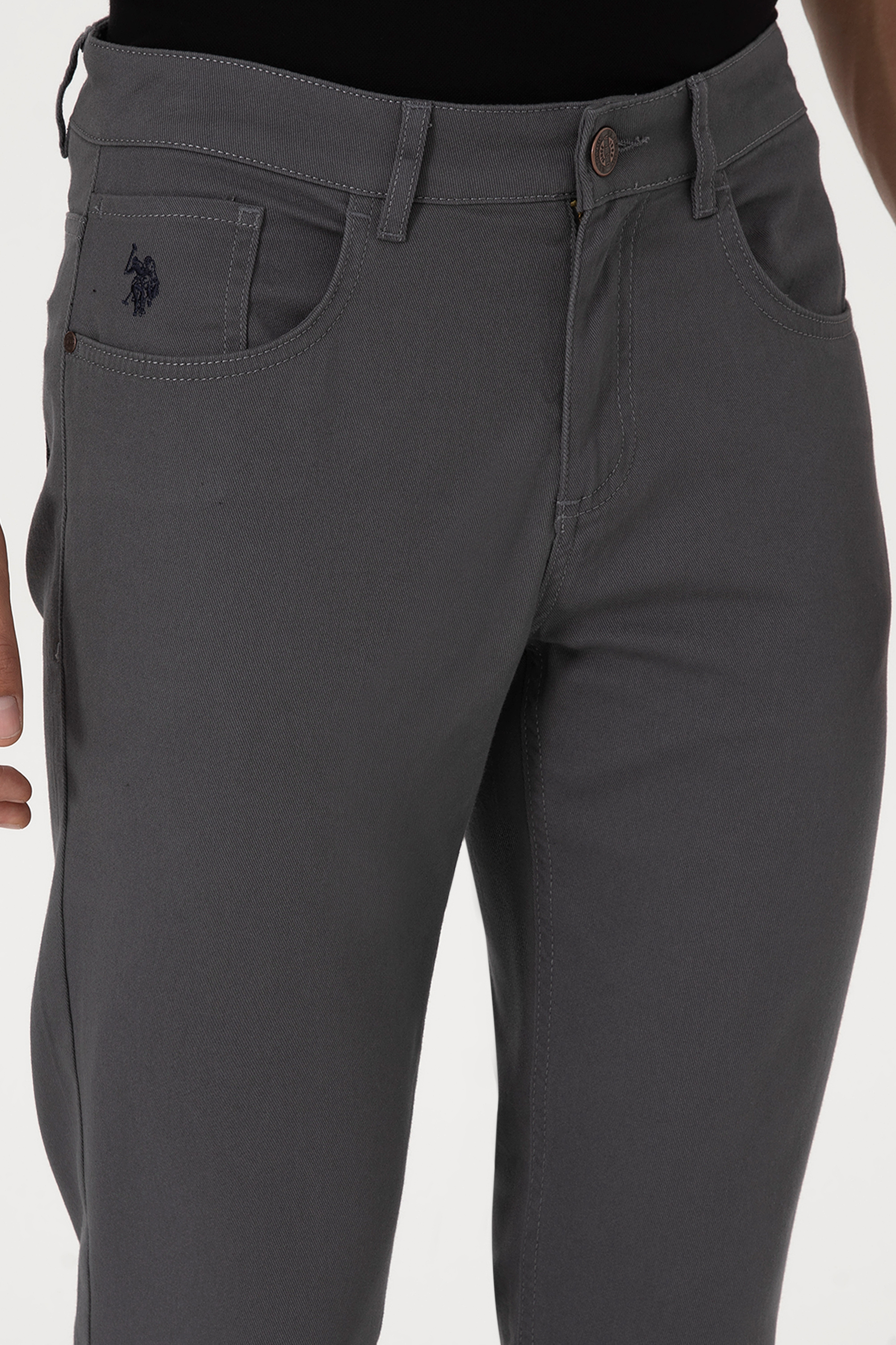 Erkek Gri Kanvas Pantolon - 50311135024