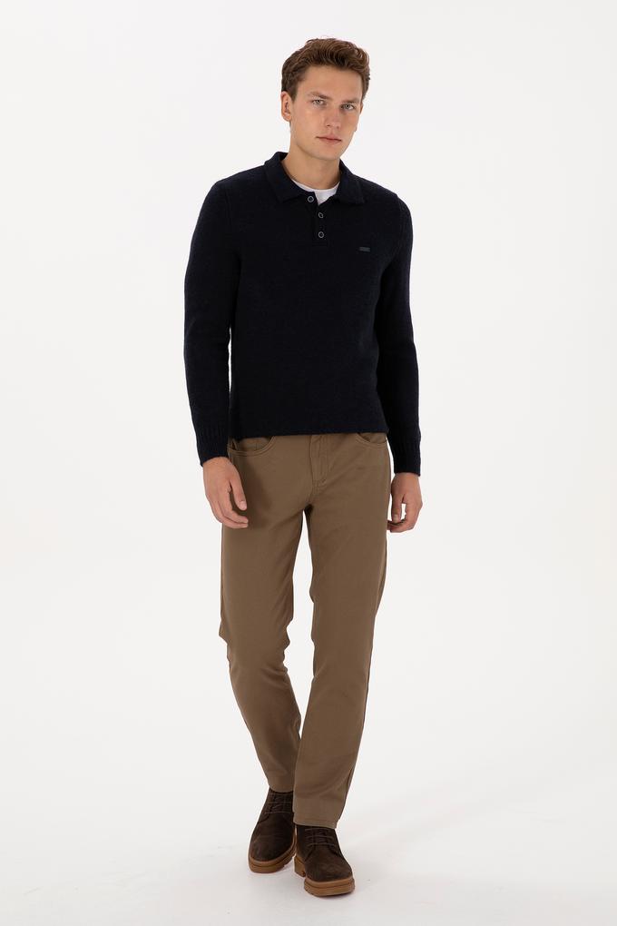 Erkek Haki Kanvas Pantolon