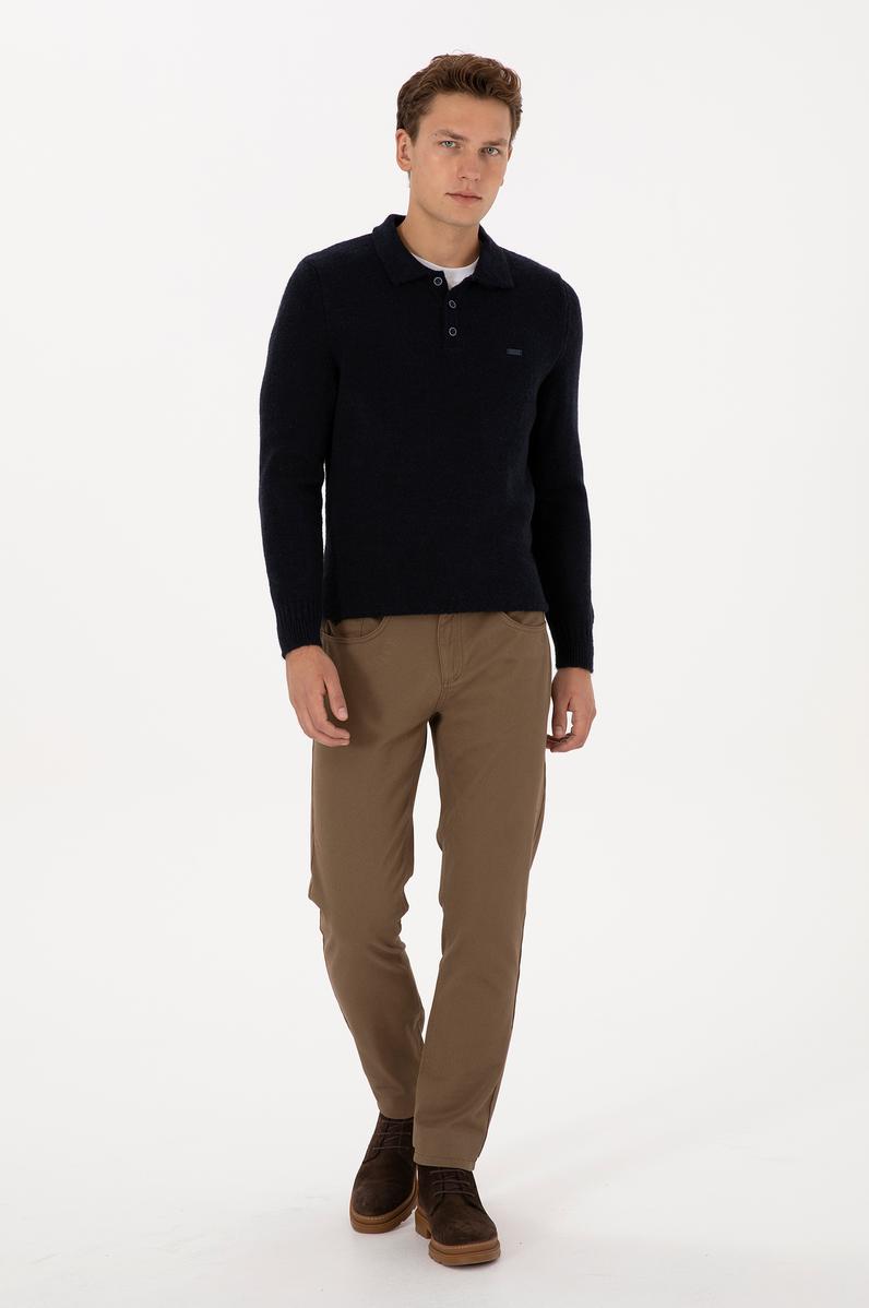 Erkek Haki Kanvas Pantolon