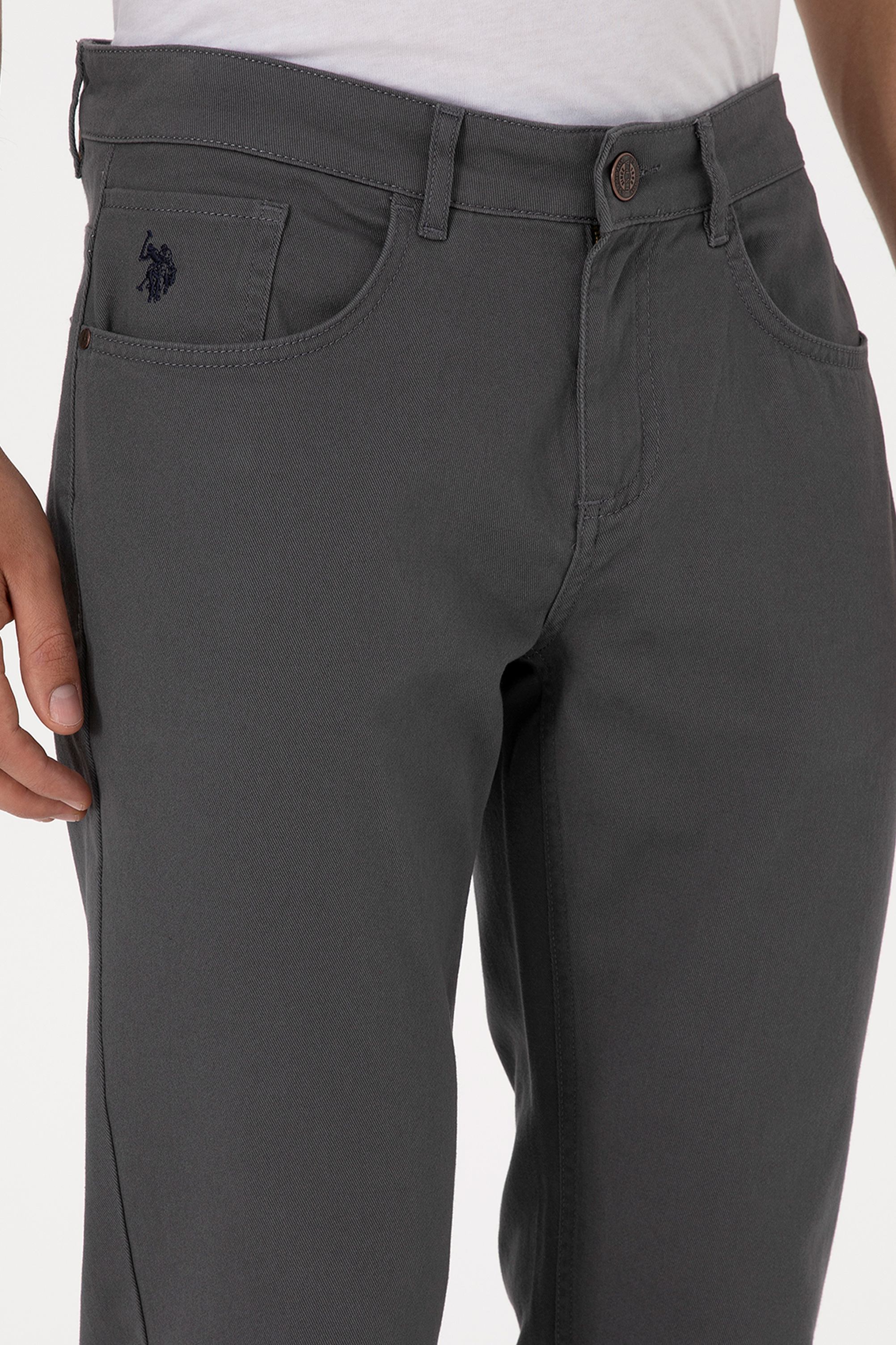 Erkek Gri Kanvas Pantolon - 50311109060