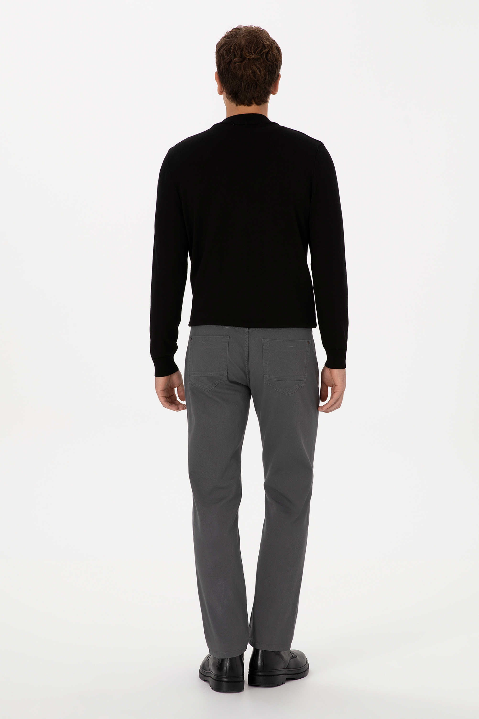 Erkek Gri Kanvas Pantolon - 50311109060