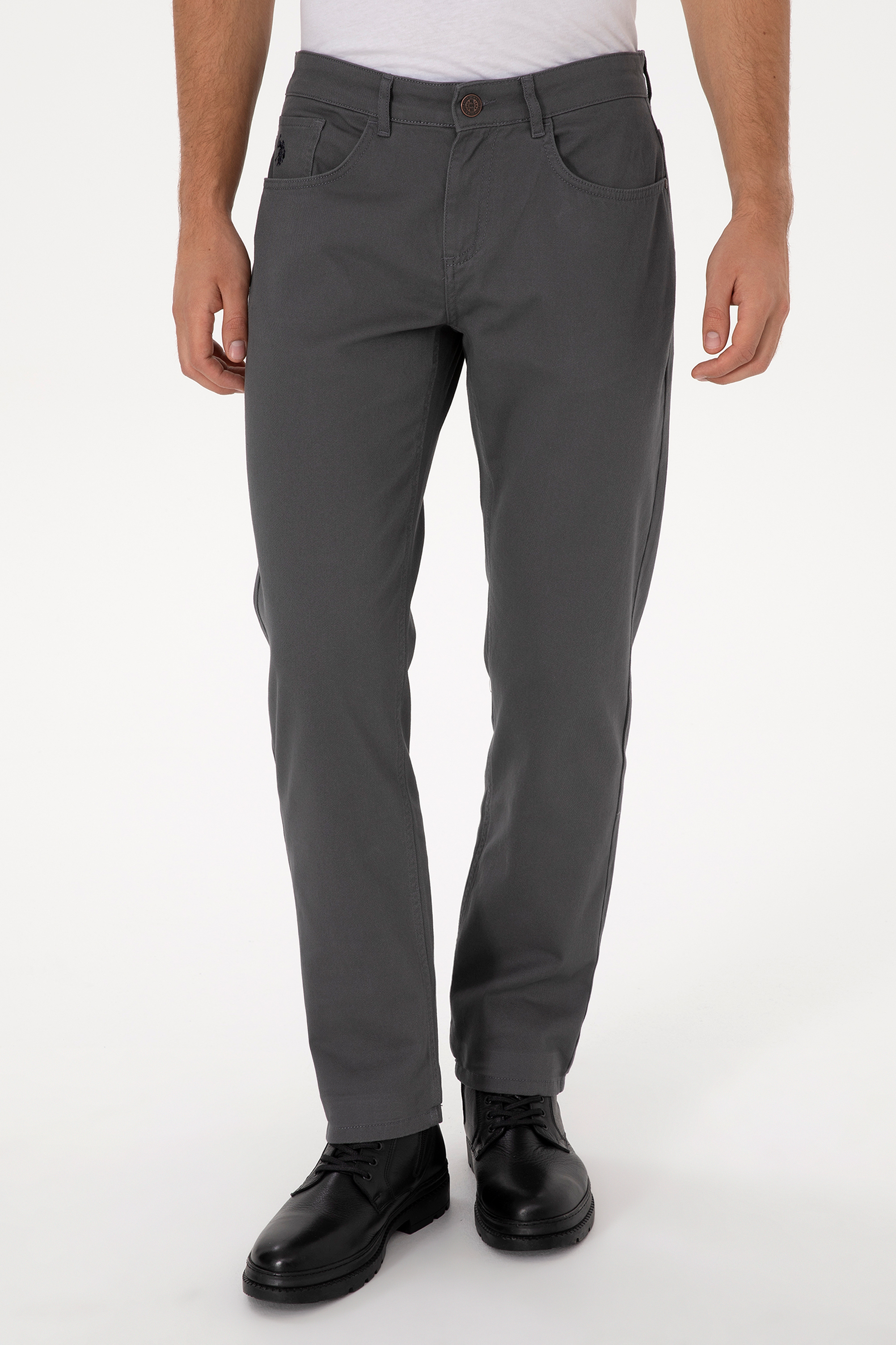 Erkek Gri Kanvas Pantolon - 50311109060