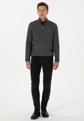 Erkek Antrasit Melanj Kazak - 50315822036