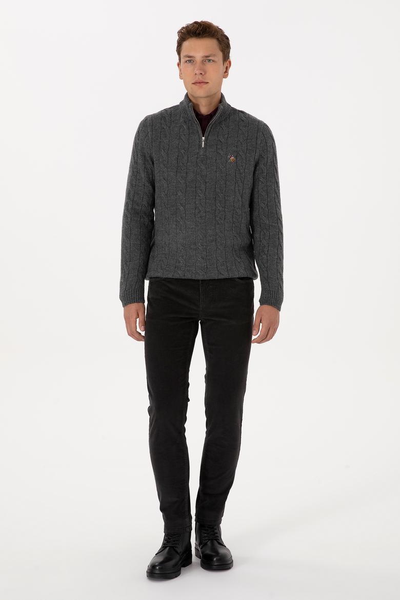 Erkek Antrasit Melanj Kazak - 50315822036