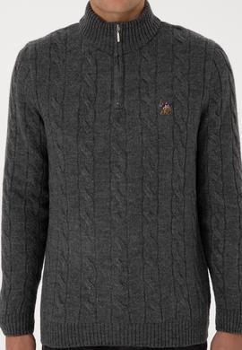 Erkek Antrasit Melanj Kazak - 50315822036