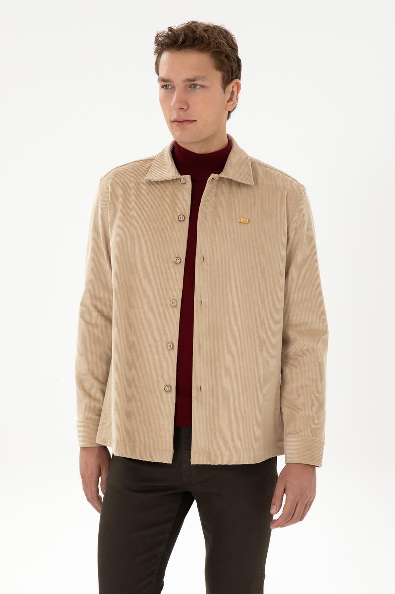 Erkek Camel Uzun Kollu Gömlek