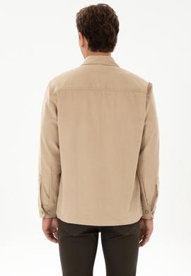 Erkek Camel Uzun Kollu Kadife Gömlek - 50316668001