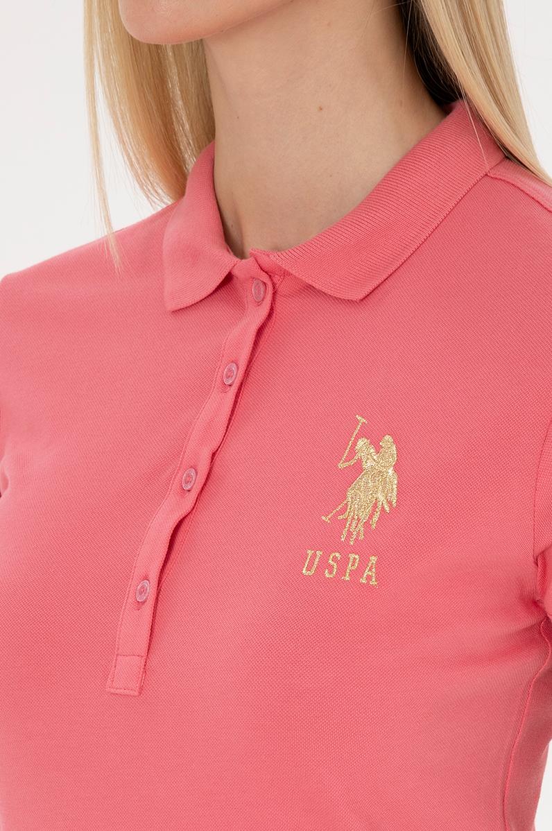 Kadın Koyu Pembe Polo Yaka Mini Boy Örme Elbise