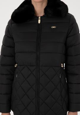 Kadın Siyah Mont - 50308797015