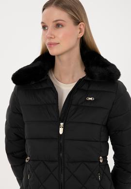 Kadın Siyah Mont - 50308797015