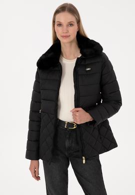 Kadın Siyah Mont - 50308797015