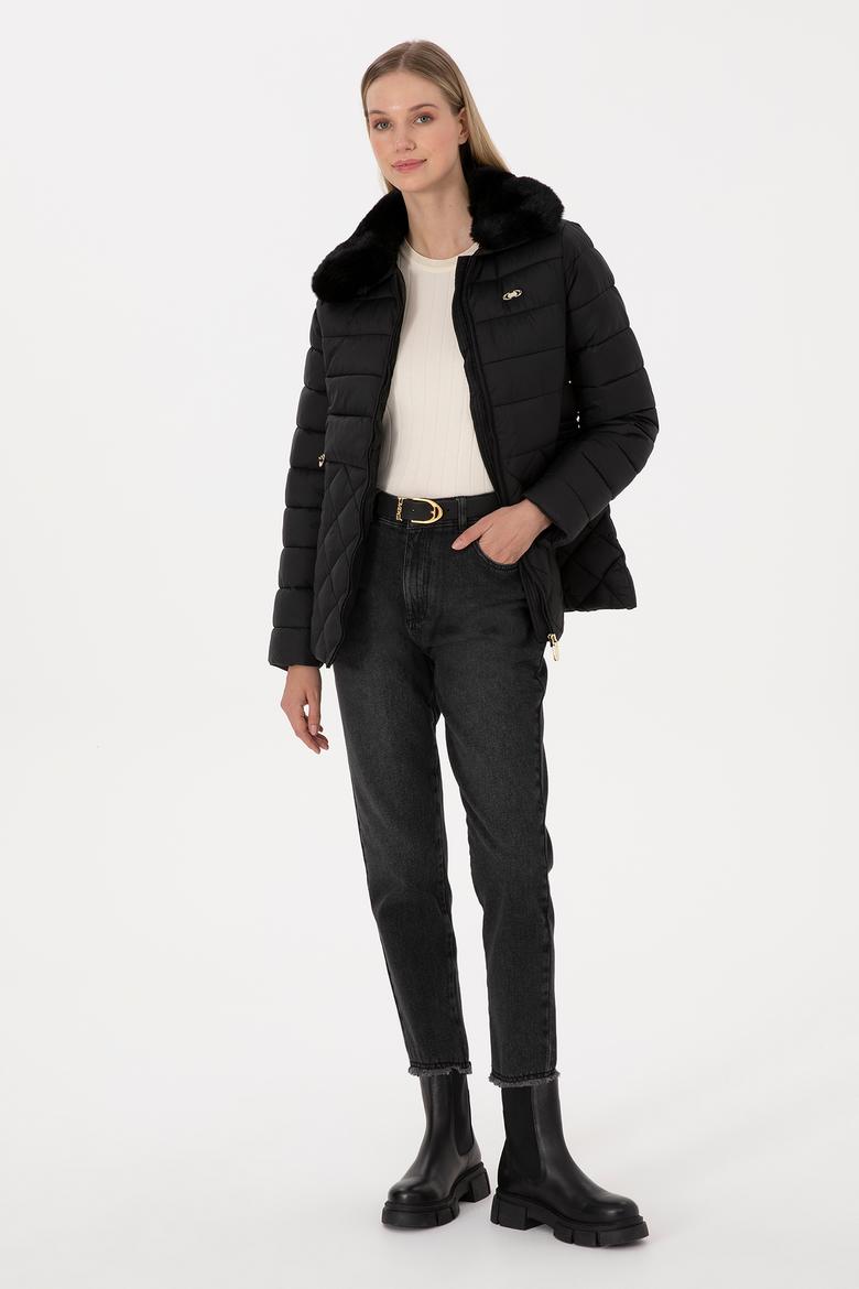 Kadın Siyah Mont - 50308797015