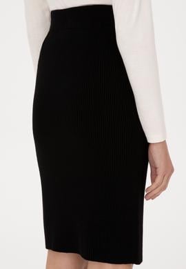 Kadın Siyah Triko Etek - 50315594009