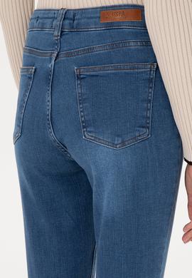 Kadın Koyu Mavi Skinny High Waist Fit Jean Pantolon - 50308078014