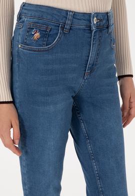 Kadın Koyu Mavi Skinny High Waist Fit Jean Pantolon - 50308078014