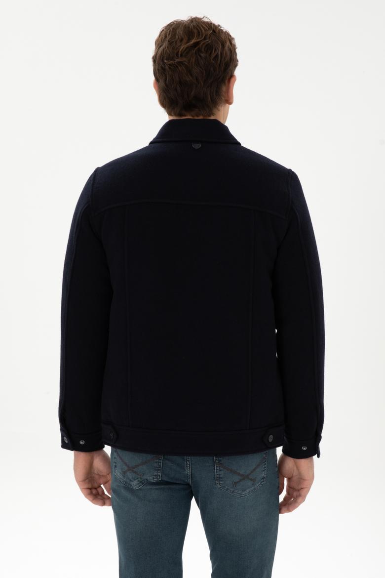 Erkek Lacivert Kaşe Mont - 50310280006