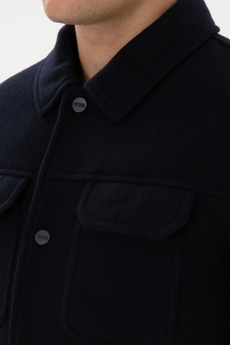 Erkek Lacivert Kaşe Mont - 50310280006