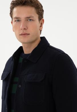 Erkek Lacivert Kaşe Mont - 50310280006