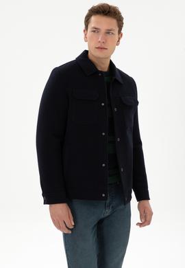 Erkek Lacivert Kaşe Mont - 50310280006