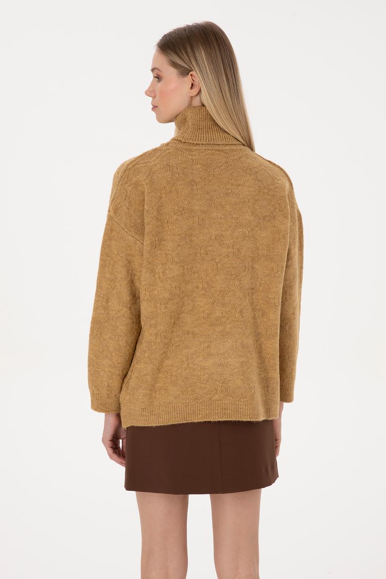 Kadın Hardal Boğazlı Kazak - 50309658026